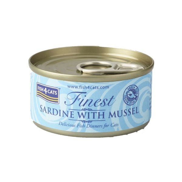 Picture of Fish 4 Cats Finest Wet Sardine With Mussel 10x70g