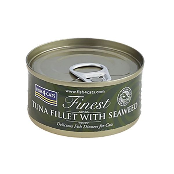 Picture of Fish 4 Cats Finest Wet Tuna Fillet With Seaweed 10x70g