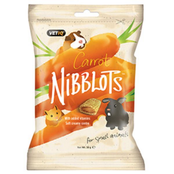 Picture of VETIQ Small Animal Nibblots- Carrot 30g
