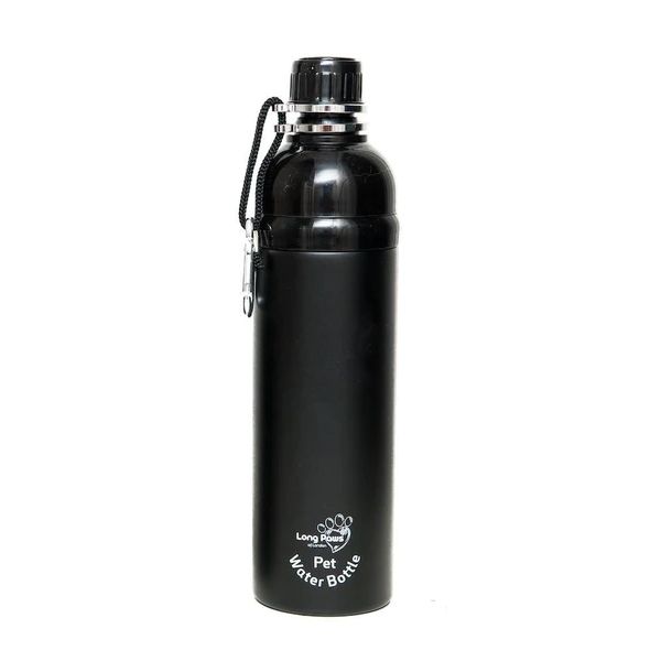 Picture of Long Paws Dog Water Bottle Lick 'n Flow Black 750ml