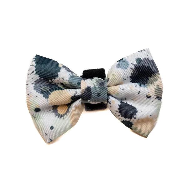 Picture of Funk The Dog Bowtie Paint Splodge Grey Medium