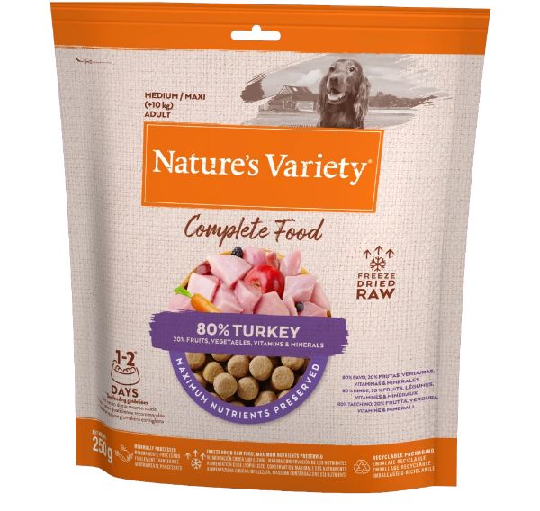 Picture of Natures Variety Dog - Complete Freeze Dried Food For Medium/ Maxi Turkey 250g