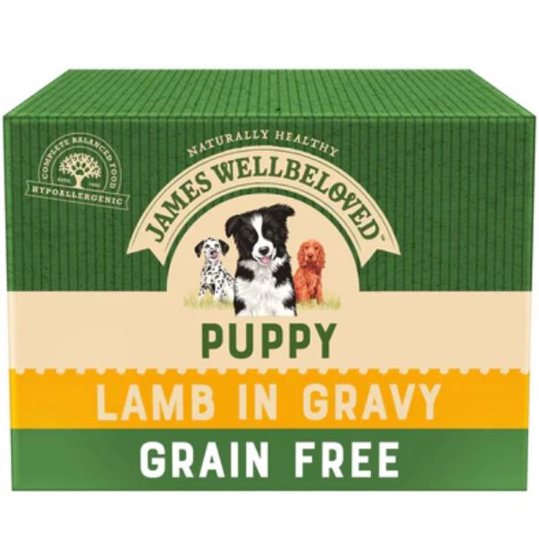 Picture of James Wellbeloved Puppy - Pouch Grain Free Lamb 12x100g