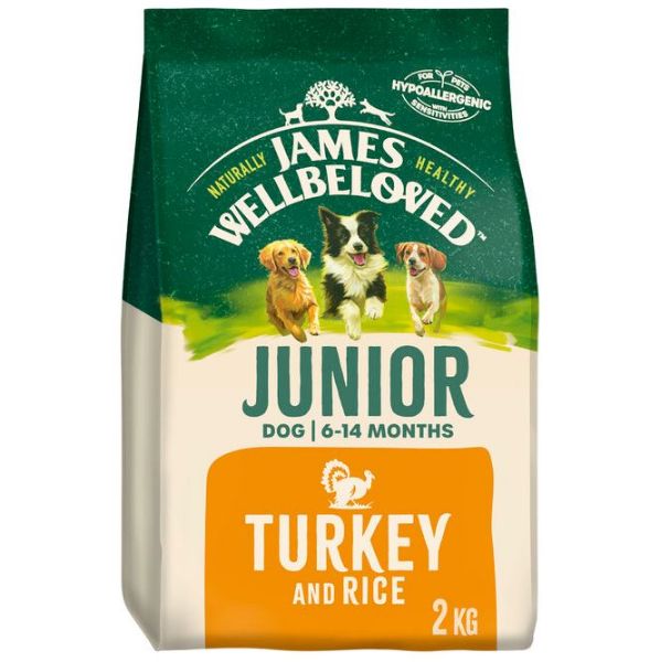 Picture of James Wellbeloved Dog - Junior Turkey & Rice 2kg