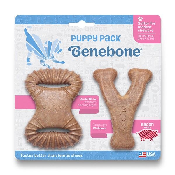 Picture of Benebone Puppy 2 Pk Dental Chew/Wishbone Bacon Tiny