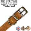 Picture of Ancol Timberwolf Leather Collar Mustard 55-63cm Size 8