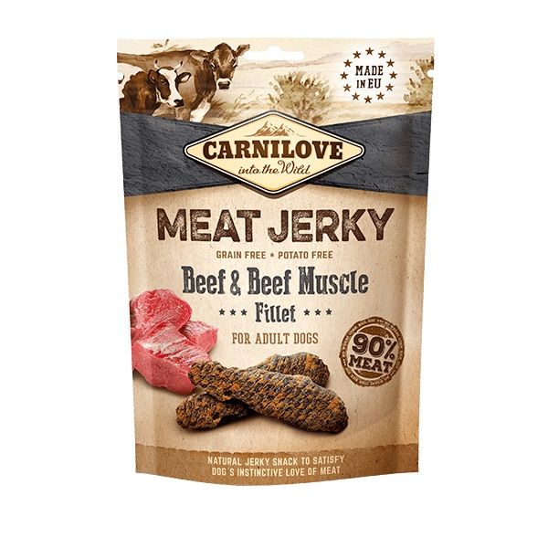 Picture of Carnilove Jerky Beef & Beef Muscle Fillet Treats 100g