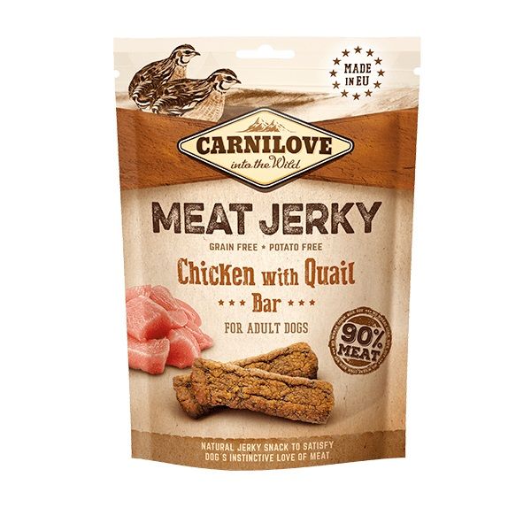 Picture of Carnilove Jerky Chicken With Quail Bar Treats 100g