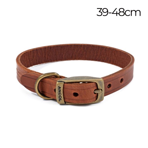 Picture of Heritage Latigo Leather Collar Chestnut 39-48cm Size 5