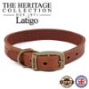 Picture of Heritage Latigo Leather Collar Chestnut 20-26cm Size 1