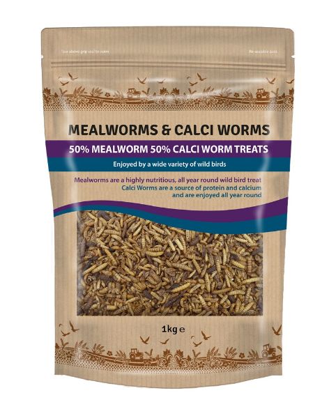 Picture of 50% Mealworms & 50% Calciworms Treats 1kg