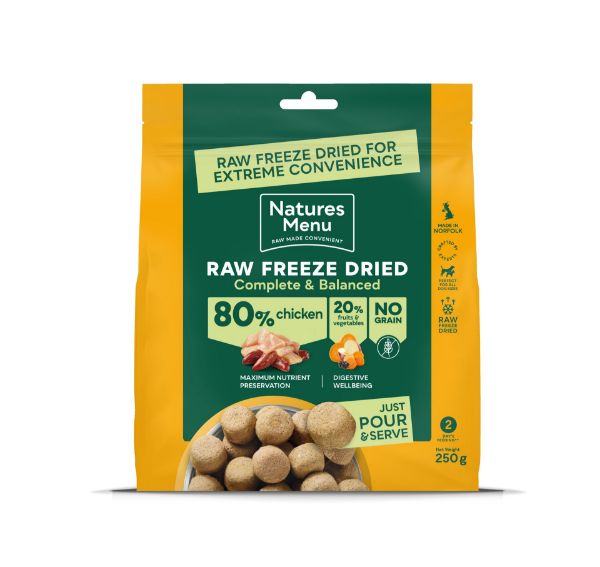 Picture of Natures Menu Dog - Complete & Balanced 80/20 Freeze Dried Chicken 250g