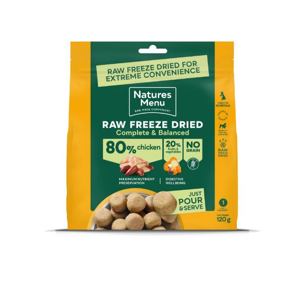 Picture of Natures Menu Dog - Complete & Balanced 80/20 Freeze Dried Chicken 120g