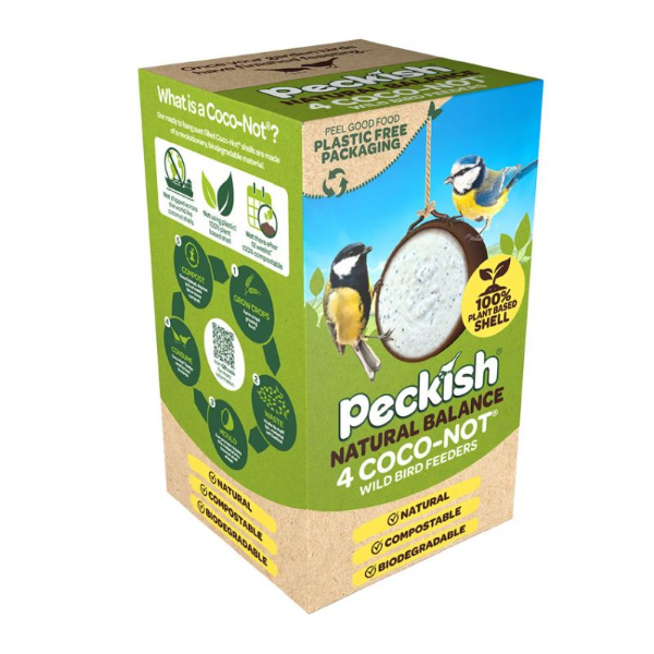 Picture of Peckish Natural Balance Coco-Not Wild Bird Feeder 4pk