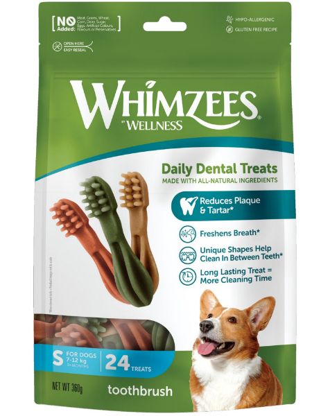 Picture of Whimzees Daily Dental Toothbrush for Small Dogs 24pk