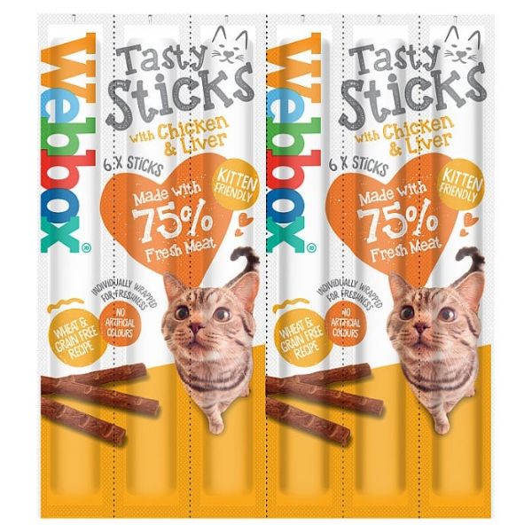 Picture of Webbox Cat Tasty Sticks Chicken & Liver 30g