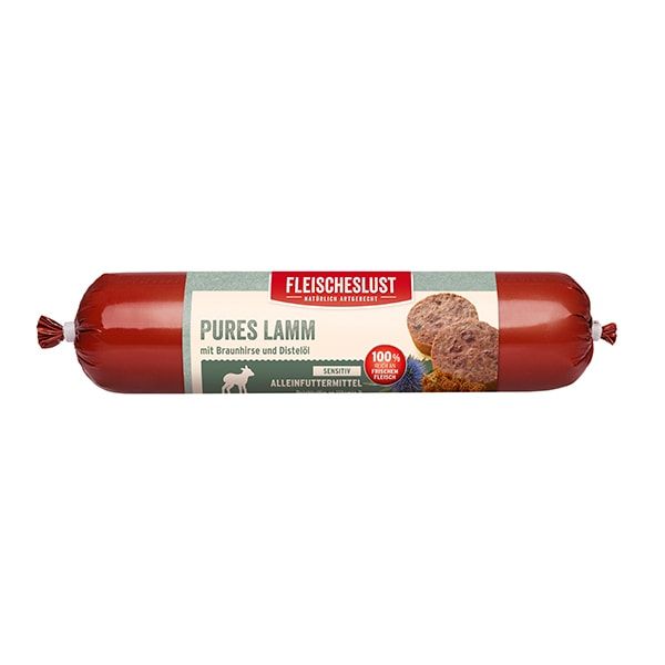 Picture of Fleischeslust Pure Lamb With Unpeeled Brown Millet & Safflower Oil 800g