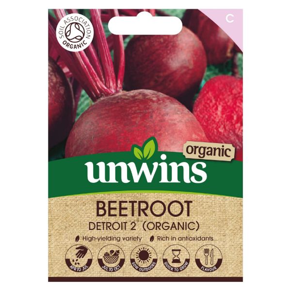 Picture of Unwins Organic Beetroot Detroit 2 Seeds