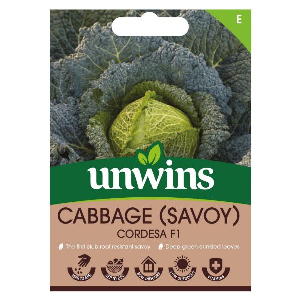 Picture of Unwins Savoy Cabbage Cordesa F1 Seeds