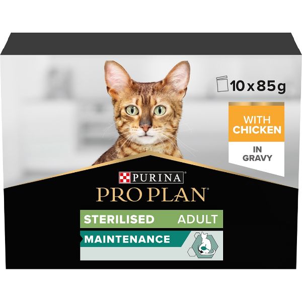 Picture of Pro Plan Cat - Sterilised Maintenance with Chicken in Gravy Wet Cat Food 10x85g