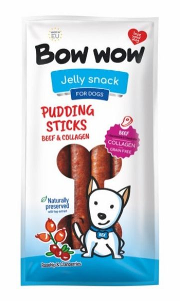 Picture of Bow Wow Pudding Stick Beef & Collagen 6 Pack