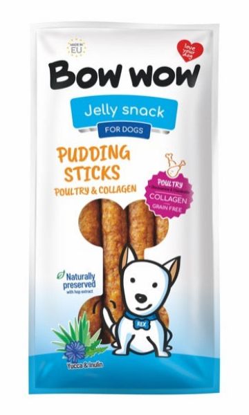 Picture of Bow Wow Pudding Stick  Poultry & Collagen Chicken Flavour 6 Pack