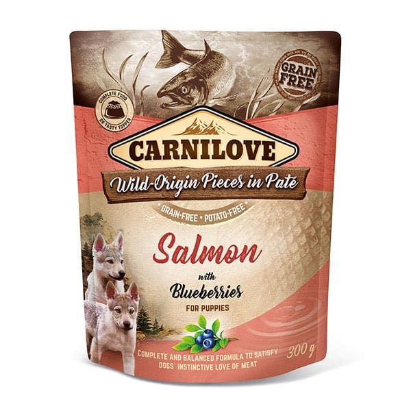 Picture of Carnilove Dog - Puppy Pouch Salmon With Blueberries In Pate 300g