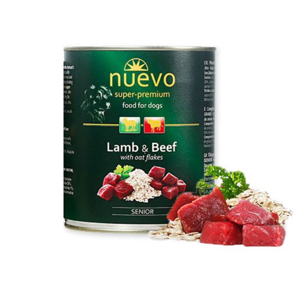 Picture of Nuevo Dog Senior Lamb & Beef With Oat Flakes 6x800g