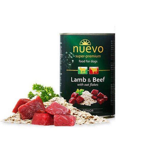 Picture of Nuevo Dog Senior Lamb & Beef With Oat Flakes 6x400g