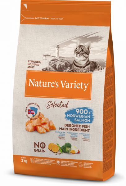 Picture of Natures Variety Cat - Adult Selected Dry Salmon 3kg