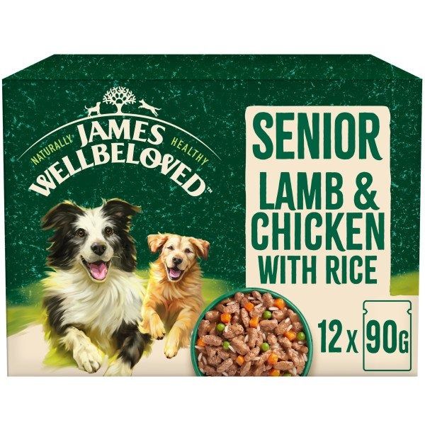 Picture of James Wellbeloved Dog - Senior Pouch Lamb & Chicken With Rice 12x90g