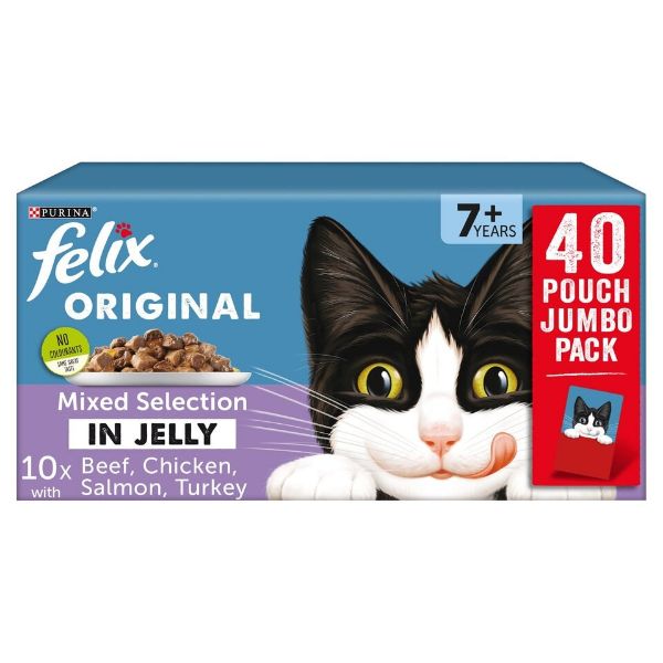 Picture of Felix Original Mixed Selection Jelly Senior 7+ 40x100g
