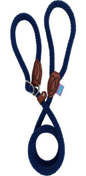 Picture of Hem & Boo Soft Touch Thin Rope Slip Lead Navy 60" (150cm)