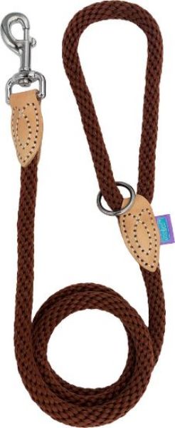 Picture of Hem & Boo Thin Softtouch 8mm Trigger Rope Lead Brown 48" (120cm)