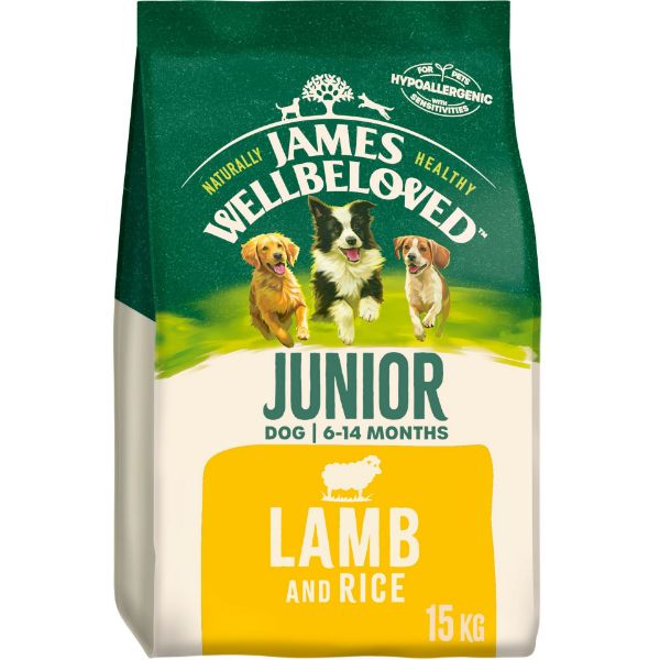 Picture of James Wellbeloved Junior - Lamb & Rice 15kg