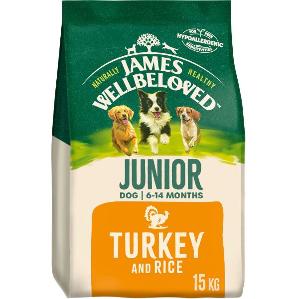 Picture of James Wellbeloved Dog - Junior Turkey & Rice 15kg