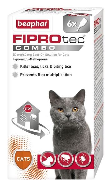 Picture of Beaphar Fiprotec Combo Flea & Tick Spot-On for Cats 6 Tube