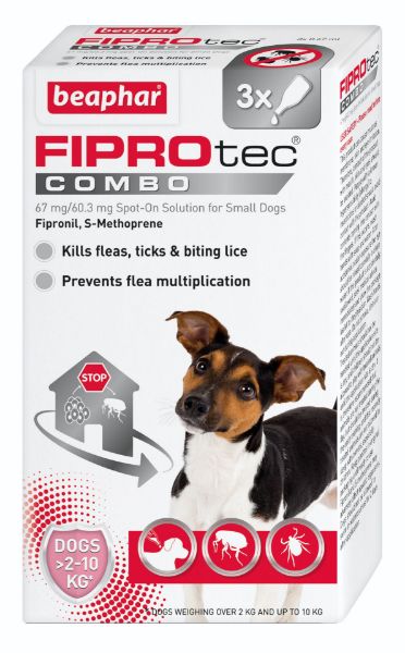 Picture of Beaphar Fiprotec Combo Flea & Tick Spot-On for Dogs (2-10kg) 3 Tube