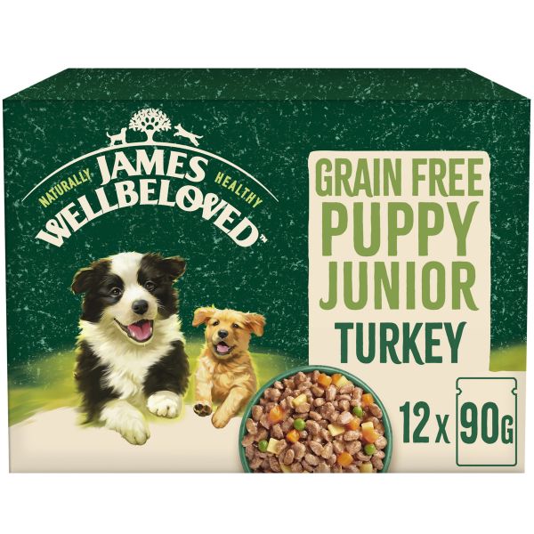 Picture of James Wellbeloved Puppy - Grain Free Pouch Turkey 12x90g