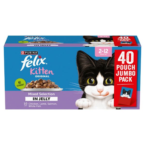 Picture of Felix Original Kitten Mixed Selection in Jelly 40x85g