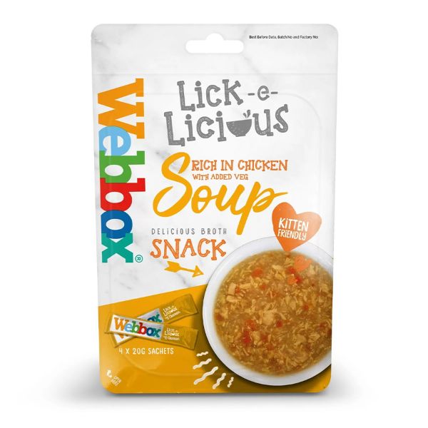 Picture of Webbox Cats Lick-e-Licious Chicken 4x20g