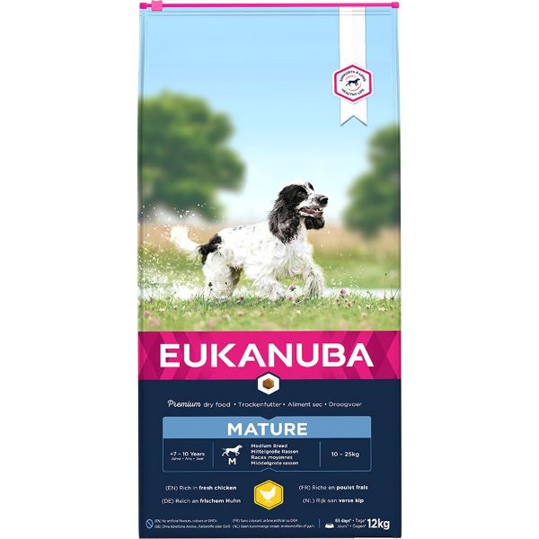 Picture of Eukanuba Mature Medium Breed Chicken 12kg