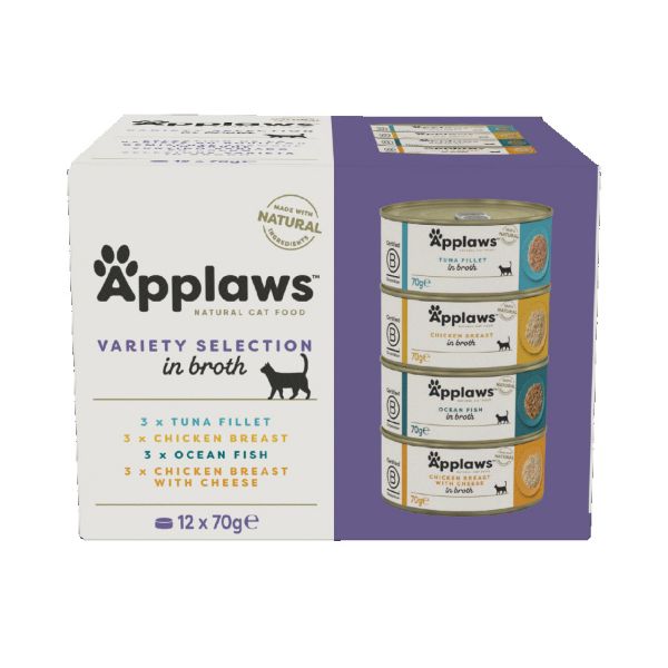 Picture of Applaws Cat - Broth Tins Multipack Mixed Selection 12x70g