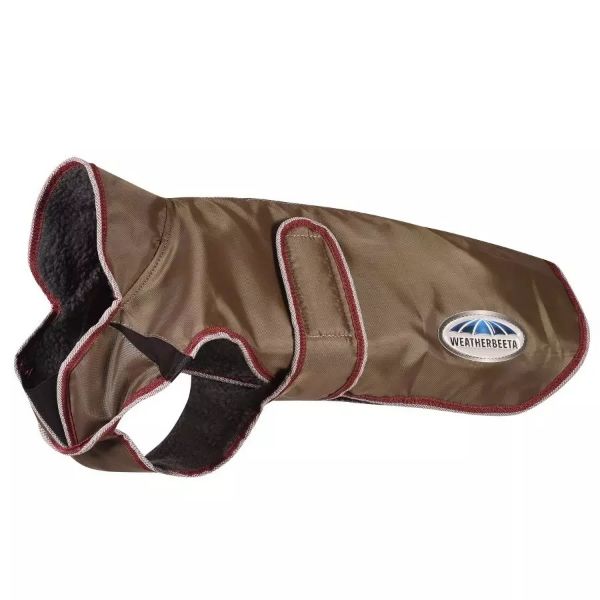 Picture of Weatherbeeta Comfitec Windbreaker Free Deluxe Dog Coat Olive Green/Burgundy/White