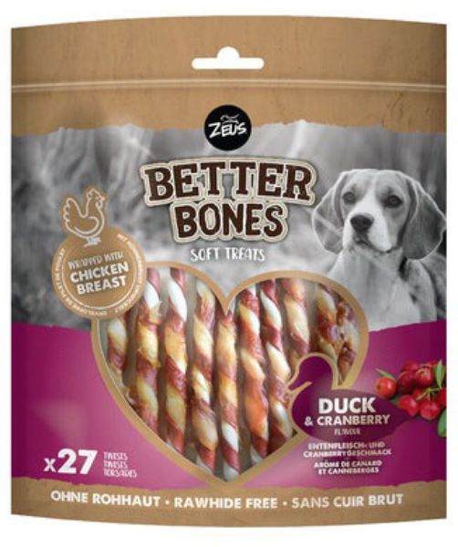 Picture of Zeus Better Bones Duck & Cranberry Twists x27